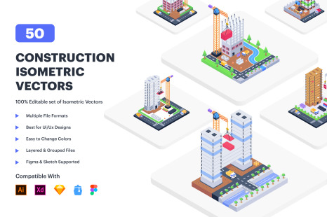 Isometric Construction Illustrations