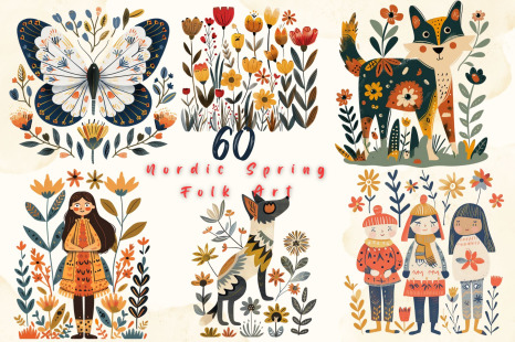 Nordic Spring Folk Art