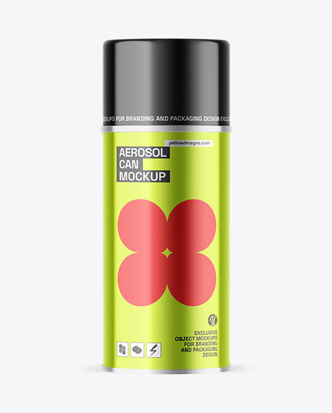 Metallic Aerosol Can Mockup