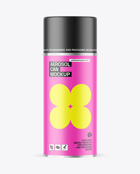 Matte Aerosol Can Mockup