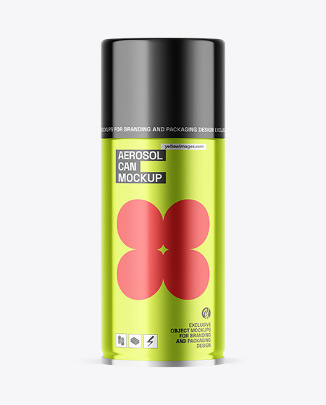 Metallic Aerosol Can Mockup