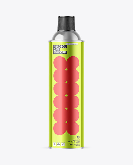 Metallic Aerosol Can Mockup