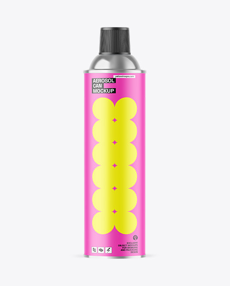 Matte Aerosol Can Mockup
