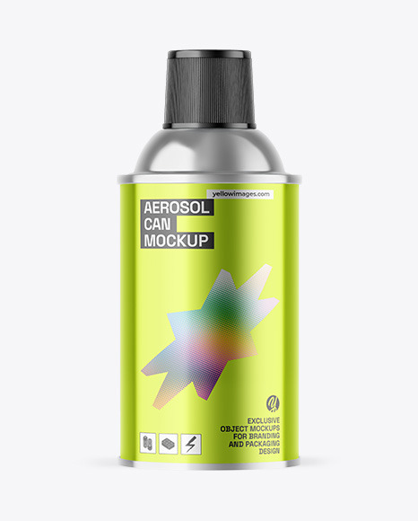 Metallic Aerosol Can Mockup
