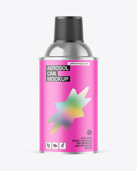 Matte Aerosol Can Mockup