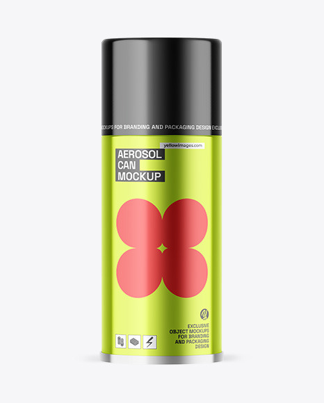 Metallic Aerosol Can Mockup