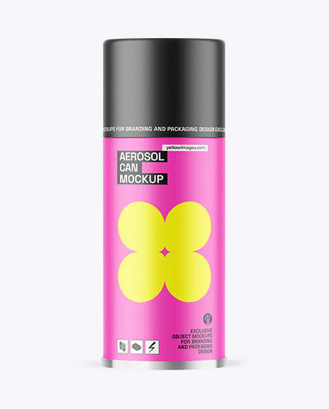 Matte Aerosol Can Mockup