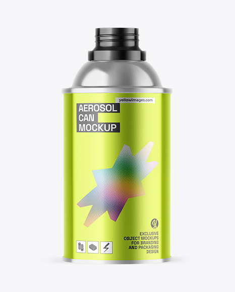 Metallic Aerosol Can Mockup