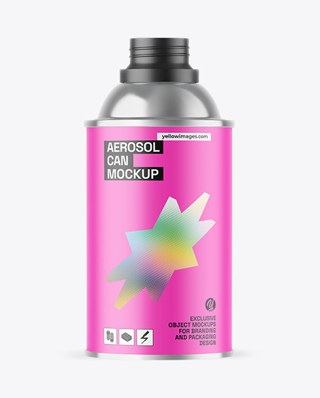 Matte Aerosol Can Mockup