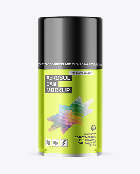 Metallic Aerosol Can Mockup