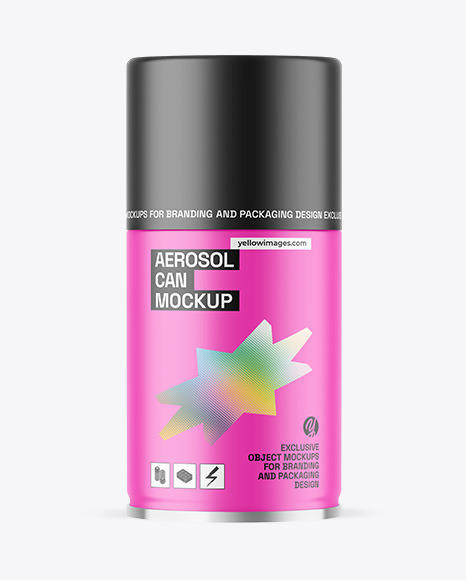 Matte Aerosol Can Mockup