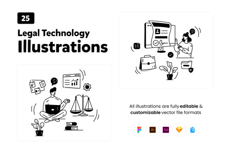 Legal Technology Illustrations