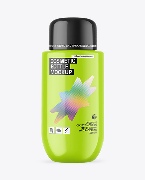 Glossy Cosmetic Bottle Mockup