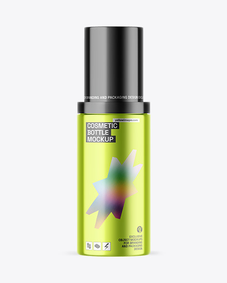 Metallic Cosmetic Bottle Mockup