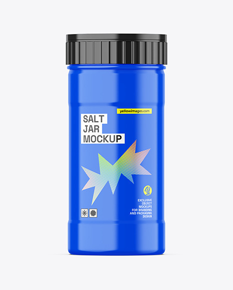 Glossy Salt Jar Mockup