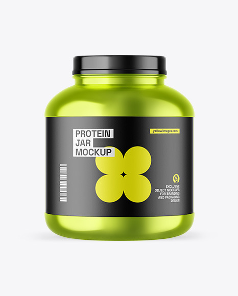 Metallic Protein Jar Mockup