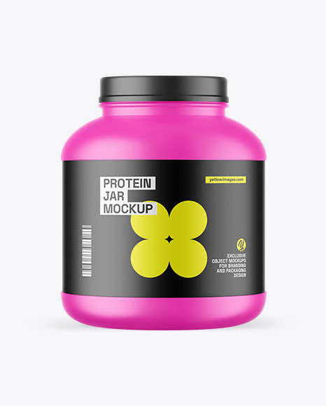 Matte Protein Jar Mockup