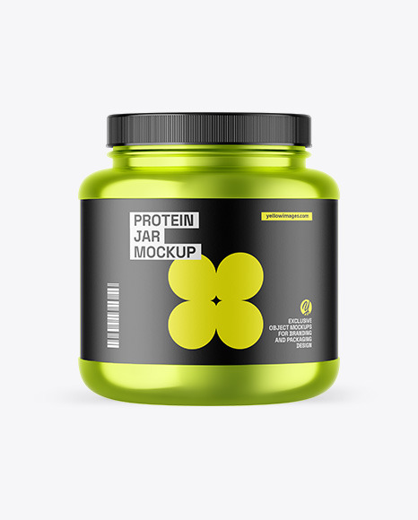 Metallic Protein Jar Mockup