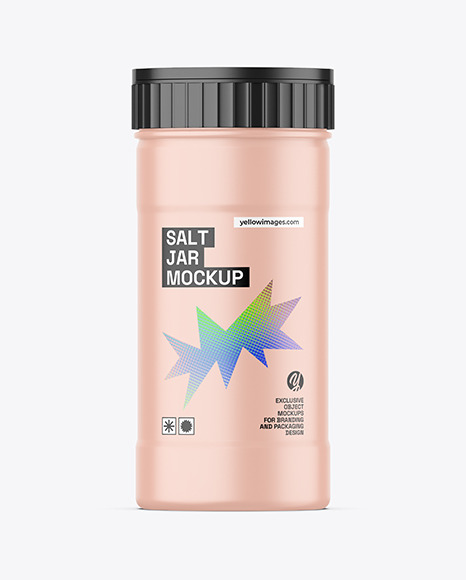 Matte Salt Jar Mockup
