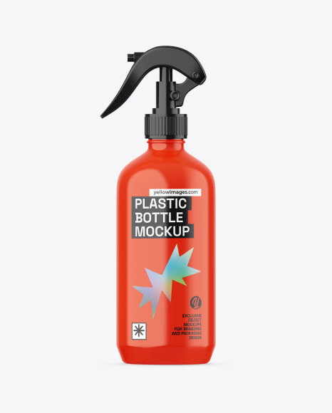 Glossy Trigger Spray Bottle Mockup