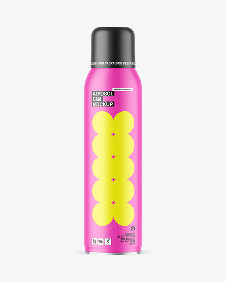 Matte Aerosol Can Mockup