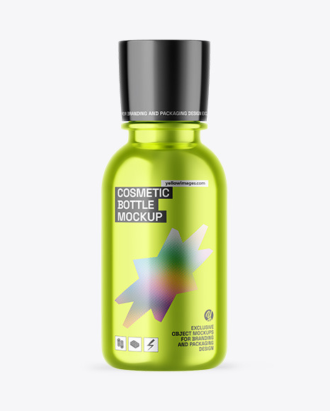 Metallic Cosmetic Bottle Mockup