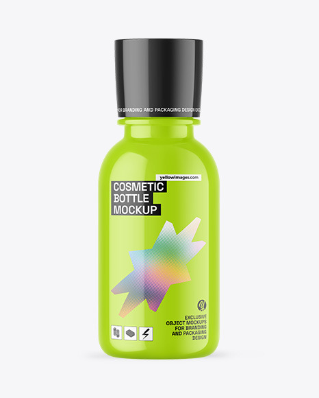 Glossy Cosmetic Bottle Mockup
