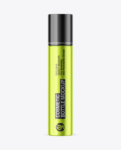 Metallic Cosmetic Bottle Mockup