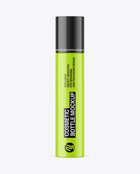 Glossy Cosmetic Bottle Mockup