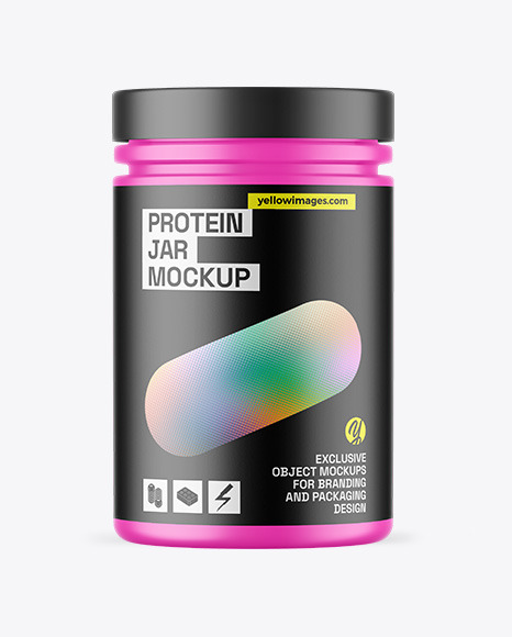 Matte Protein Jar Mockup