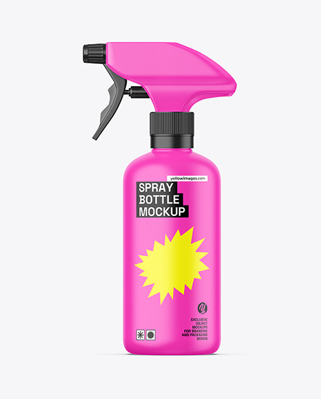 Matte Spray Bottle Mockup