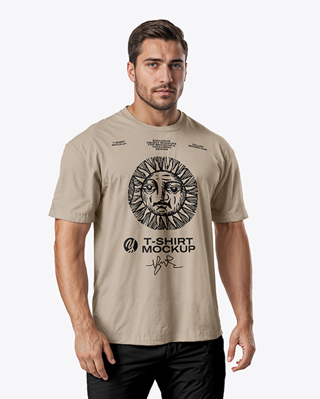 Man in a T-Shirt Mockup