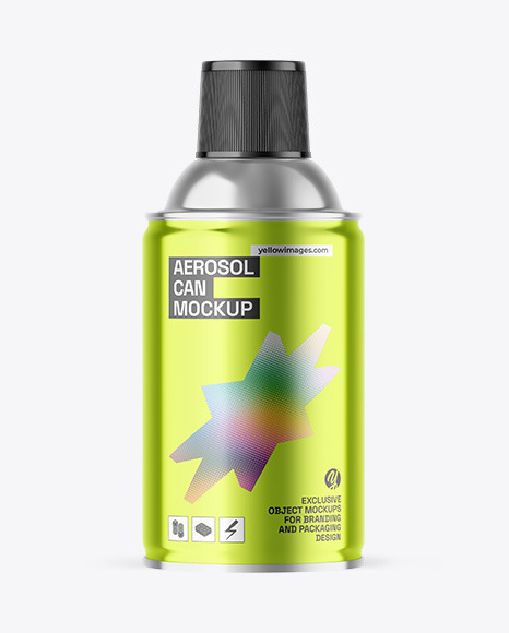 Metallic Aerosol Can Mockup