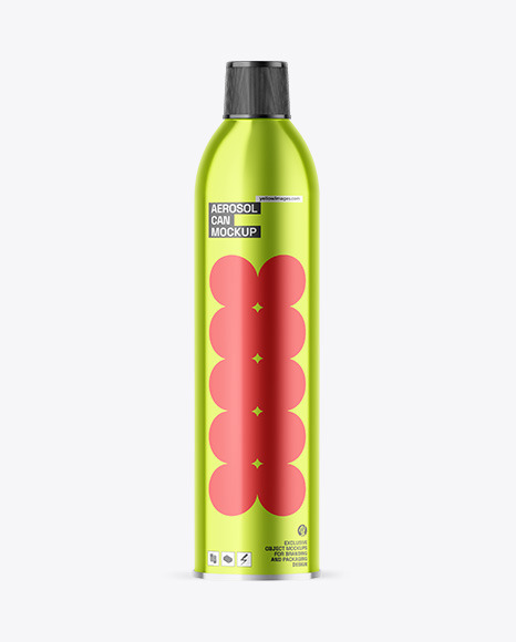 Metallic Aerosol Can Mockup