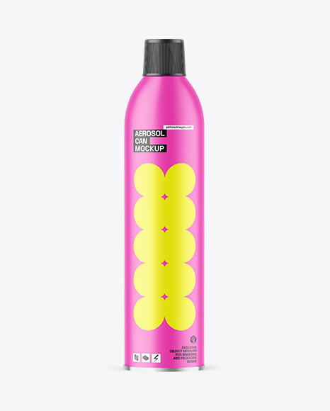 Matte Aerosol Can Mockup