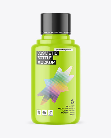Glossy Cosmetic Bottle Mockup