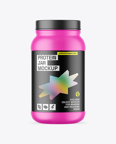 Matte Protein Jar Mockup