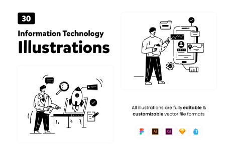 30 Information Technology Illustrations