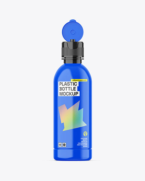 Glossy Plastic Bottle Mockup