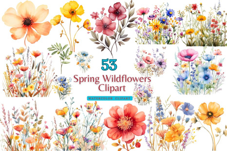 Spring Wildflowers Clipart