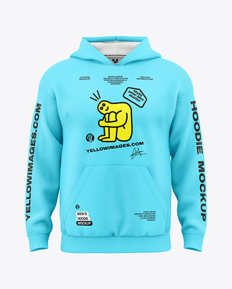Men&#039;s Hoodie Mockup - Front View