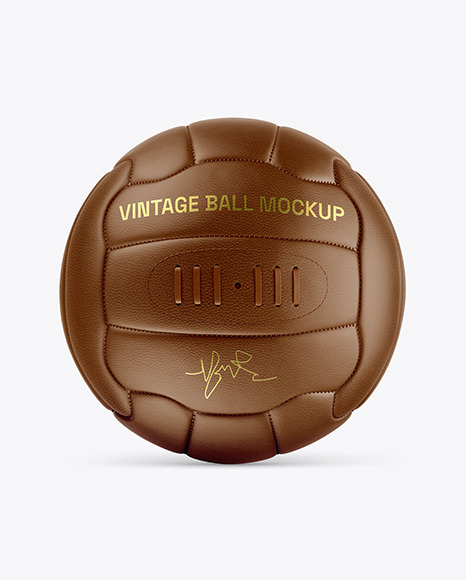 Leather Soccer Ball Mockup