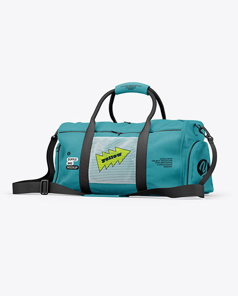 Duffle Bag Mockup - Half Side View