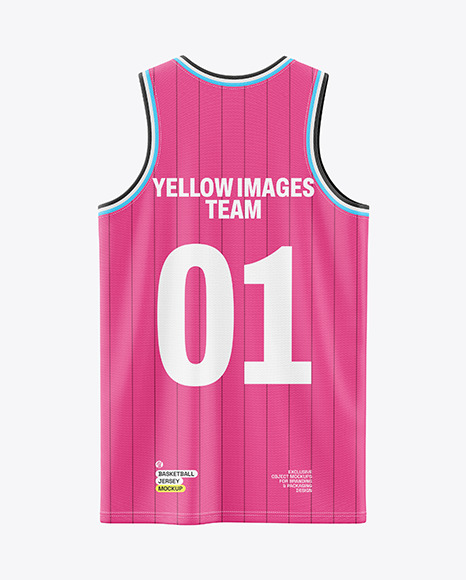 Round Collar Basketball Jersey Mockup