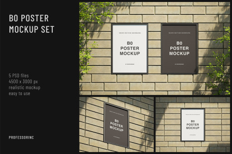 B0 Poster Mockup Set