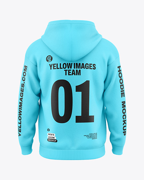 Men&#039;s Hoodie Mockup - Back View