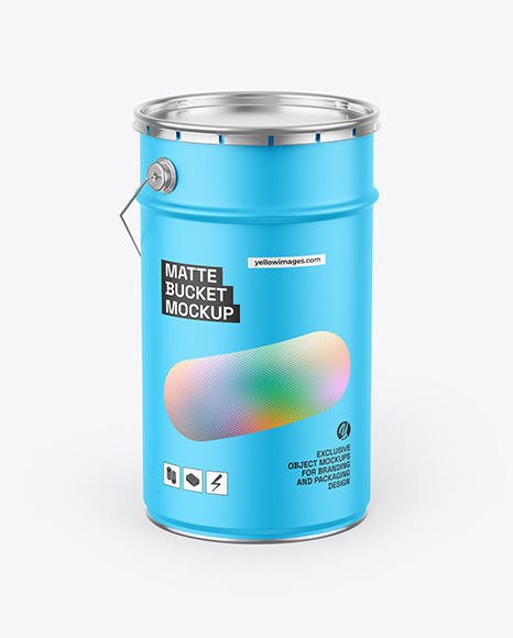 Matte Paint Bucket Mockup