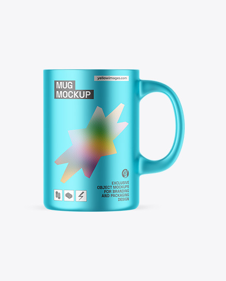 Matte Metallic Mug Mockup