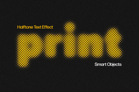 Halftone Text Effect