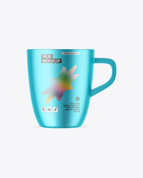 Matte Metallic Mug Mockup